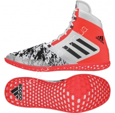 Борцовки Adidas Flying Impact AQ3319 бело-красные. Магазин Muskulshop