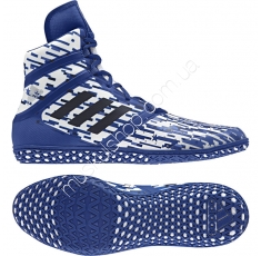 Борцовки Adidas Flying Impact AQ3319 бело-синие. Магазин Muskulshop