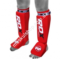 Накладки на ноги, защита голени RDX Soft Red. Магазин Muskulshop
