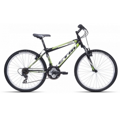 Велосипед СТМ Axon black green. Магазин Muskulshop
