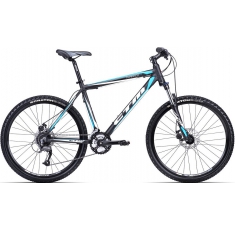 Велосипед СТМ Terrano 2.0 matt black light blue. Магазин Muskulshop