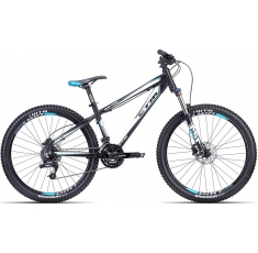 Велосипед СТМ Raptor 2.0 matt black light blue. Магазин Muskulshop